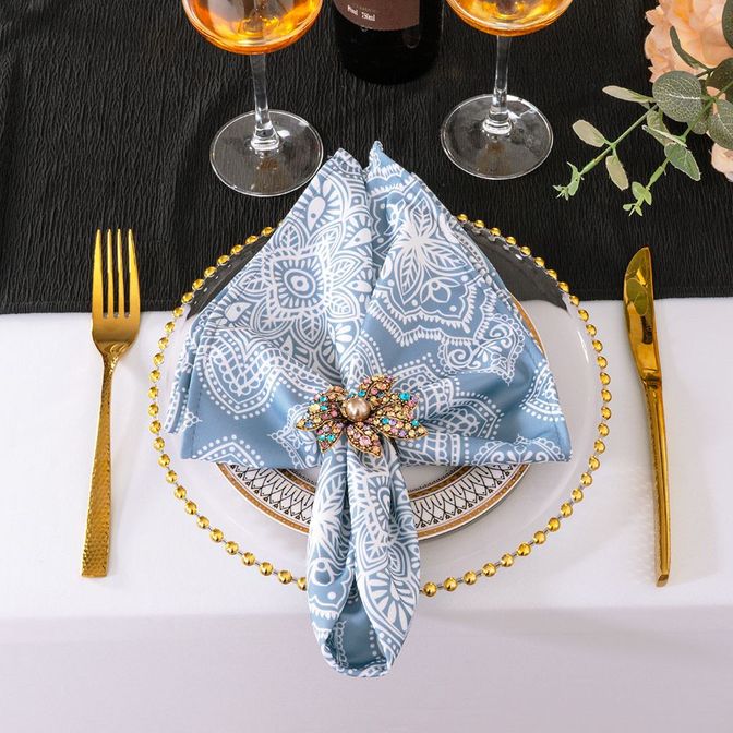 Henna Scuba (WrinkleFree) Napkins Wholesale Non Iron Scuba Polyester Napkin Wedding Linens Inc.