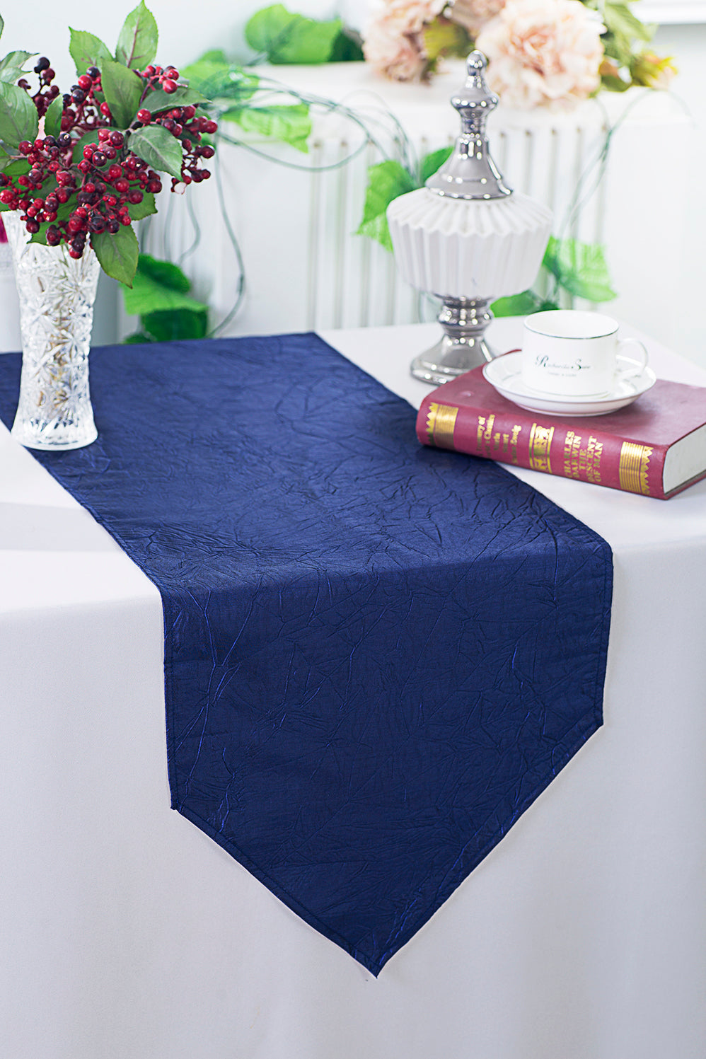 blue dresser runner Indigo & Blues Table Runner
