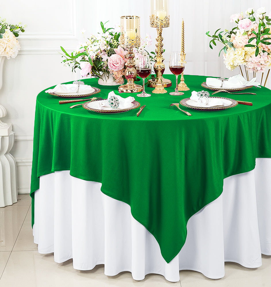 Mantel Rectangular Elástico De Elastano - Color Esmeralda, 1.83 M De Largo, 90% Poliéster 10% Elastano