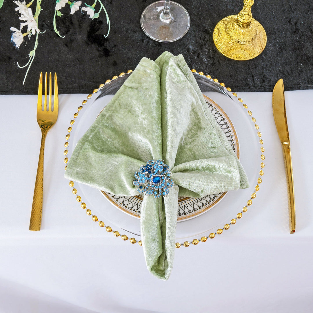 Sample Ice Crushed Velvet Napkins