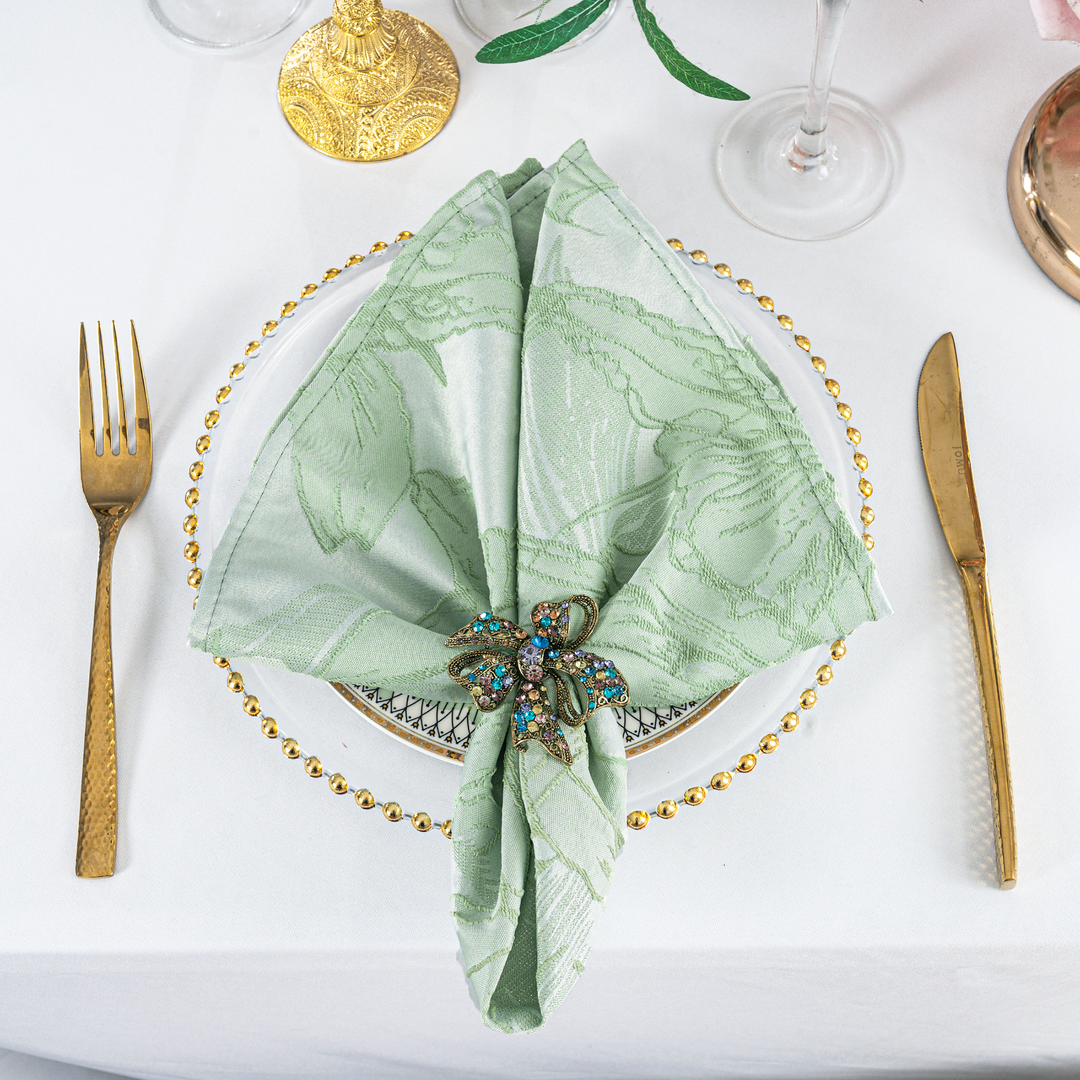 Sample Floral Reef Jacquard Polyester Napkins