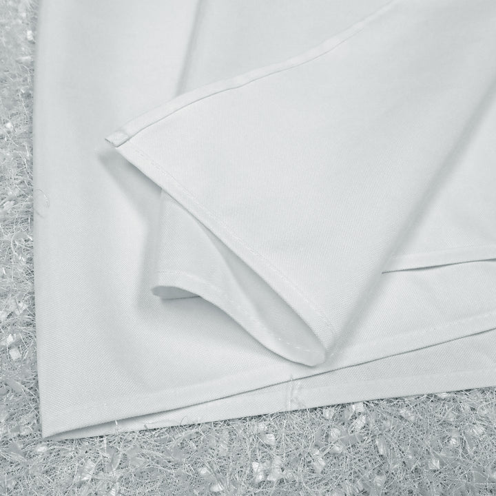 90"x156" Seamless Rectangular Premium Polyester (240 GSM) Tablecloth - White (1pc)