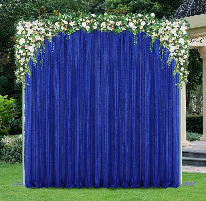 Cortina de fondo para eventos con red brillante de lentejuelas de 12 pies x 52 pulgadas (alto x ancho), panel de cortina de fondo - azul bebé (1 unidad)