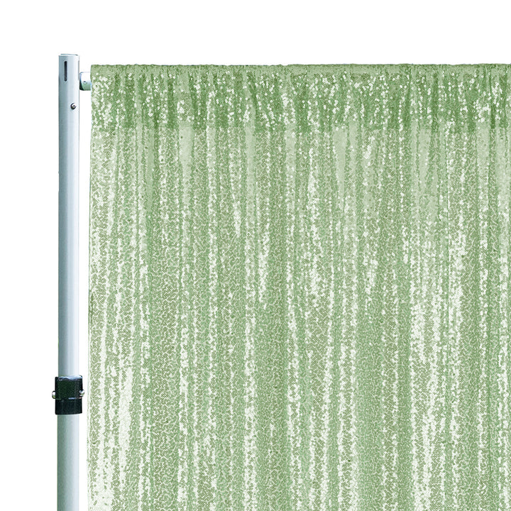 Cortina de fondo para eventos con red brillante de lentejuelas de 12 pies x 52 pulgadas (alto x ancho), panel de cortina de fondo - azul bebé (1 unidad)
