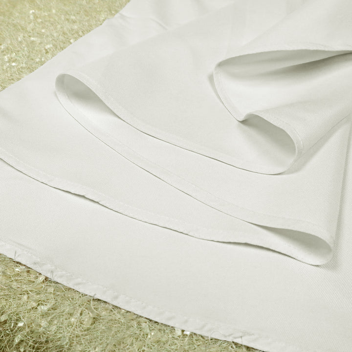 90" Seamless Round Heavy Duty Premium Polyester (240 GSM) Tablecloth - Ivory (1pc)