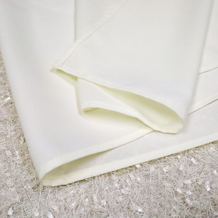 90"x156" Seamless Rectangular Economy Polyester Tablecloth - Ivory (1pc)