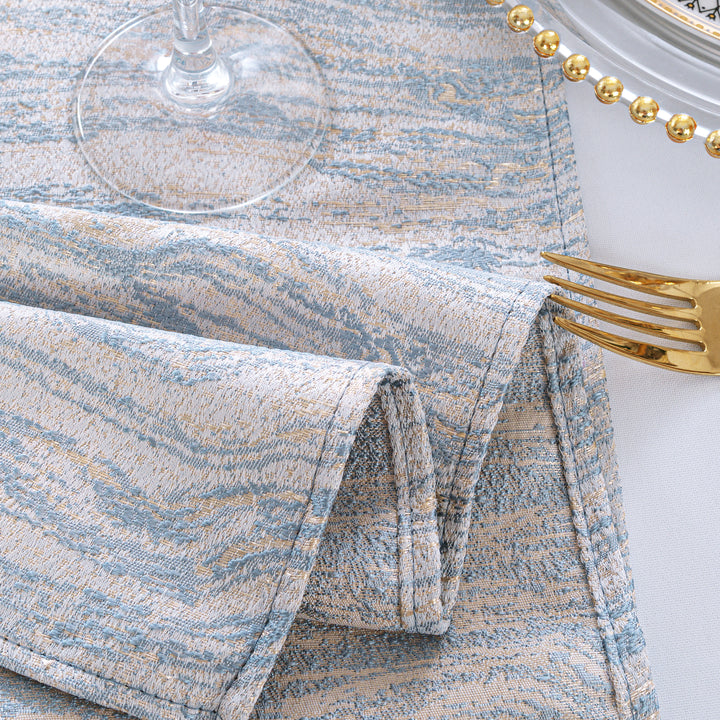 13"x108" Galilean Jacquard Polyester Table Runner - Dusty Blue (1pc)