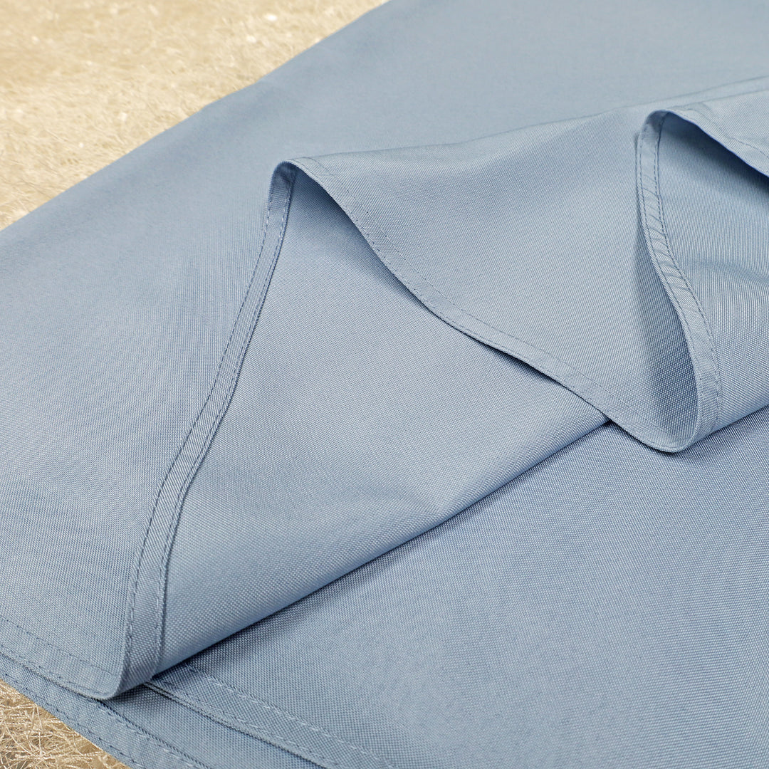 Mantel redondo de poliéster de 120" - Blanco (1 pieza)