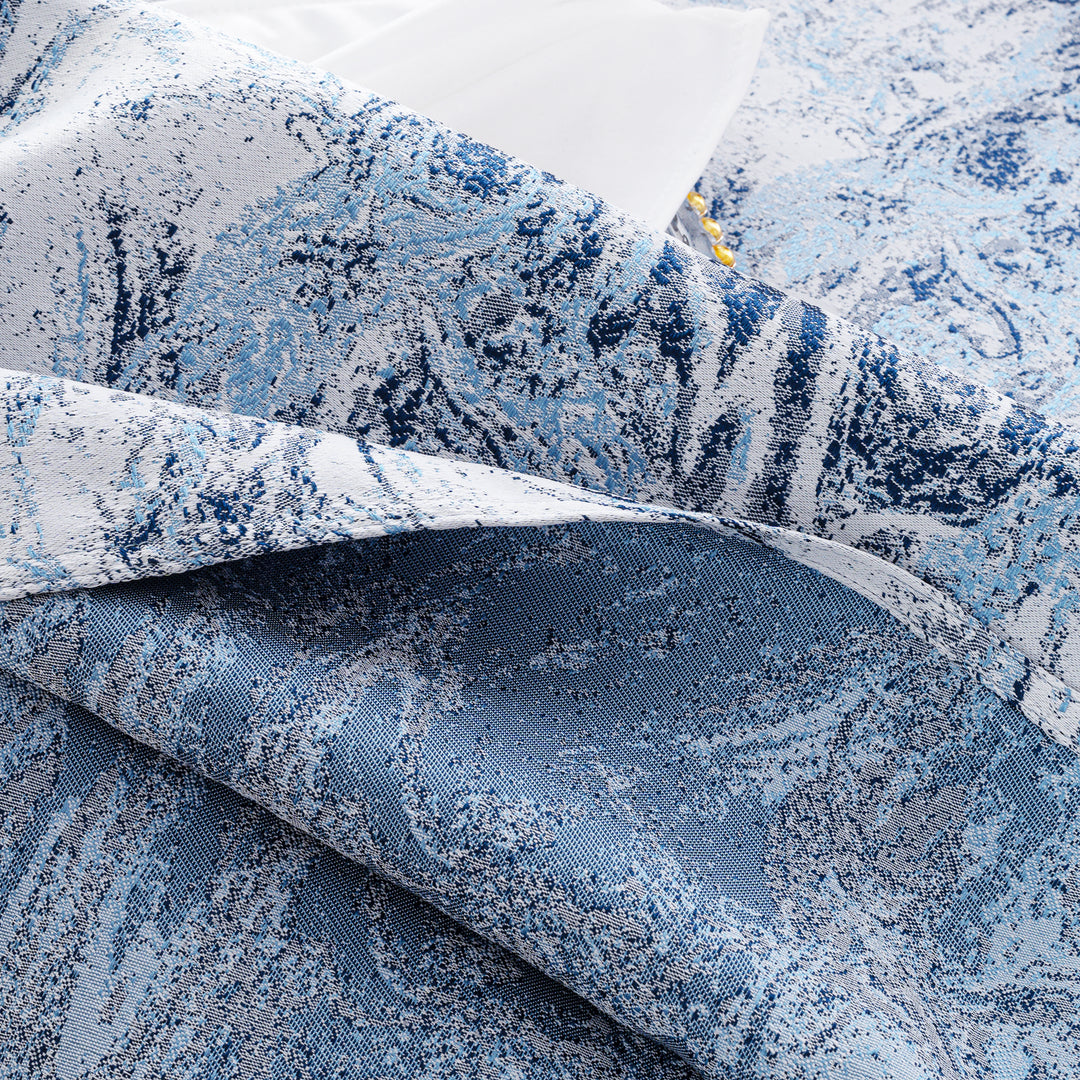 13"x108" Mirage Jacquard Polyester Table Runner - Dusty Blue (1pc)