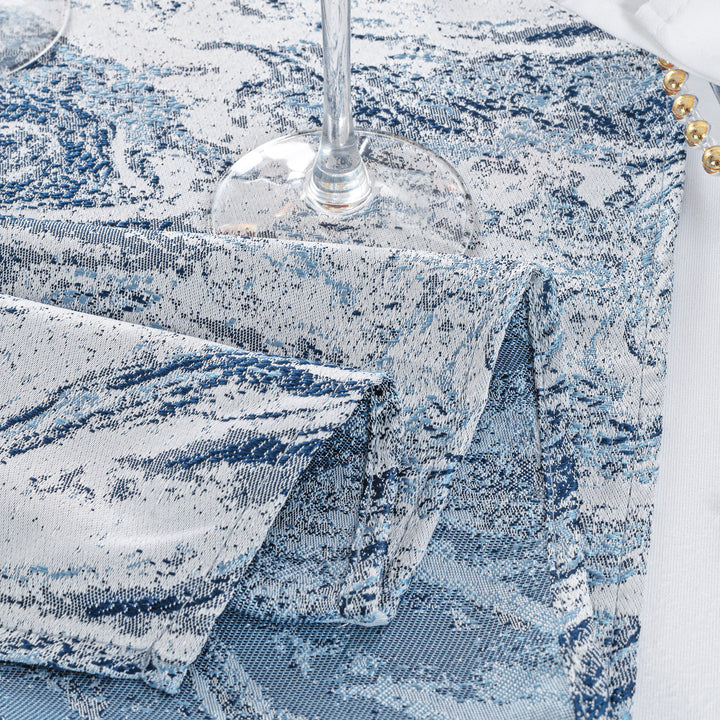 13"x108" Mirage Jacquard Polyester Table Runner - Dusty Blue (1pc)