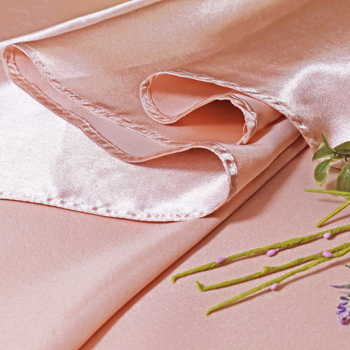 120" Seamless Round Heavy Duty Satin Tablecloth - Rose Pink (1pc)