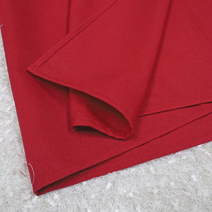 60"x120" Seamless Rectangular Premium Polyester (240 GSM) Tablecloth  - Apple Red (1pc)