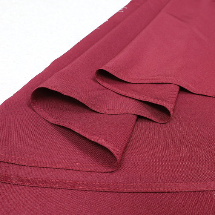 90" Seamless Round Heavy Duty Premium Polyester (240 GSM) Tablecloth - Burgundy (1pc)