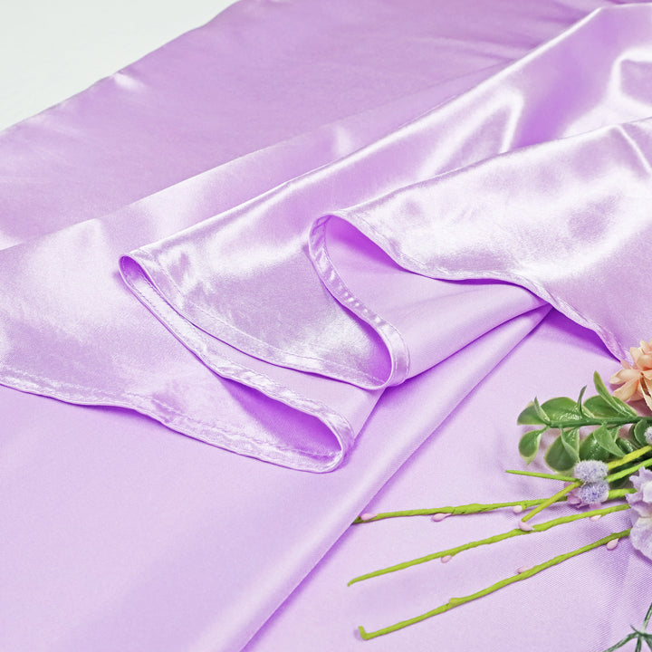 120" Seamless Round Satin Tablecloth - Lavender (1pc)