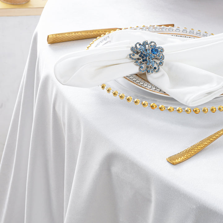 20"x20" Holland Velvet Napkins - White (10pcs/pk)