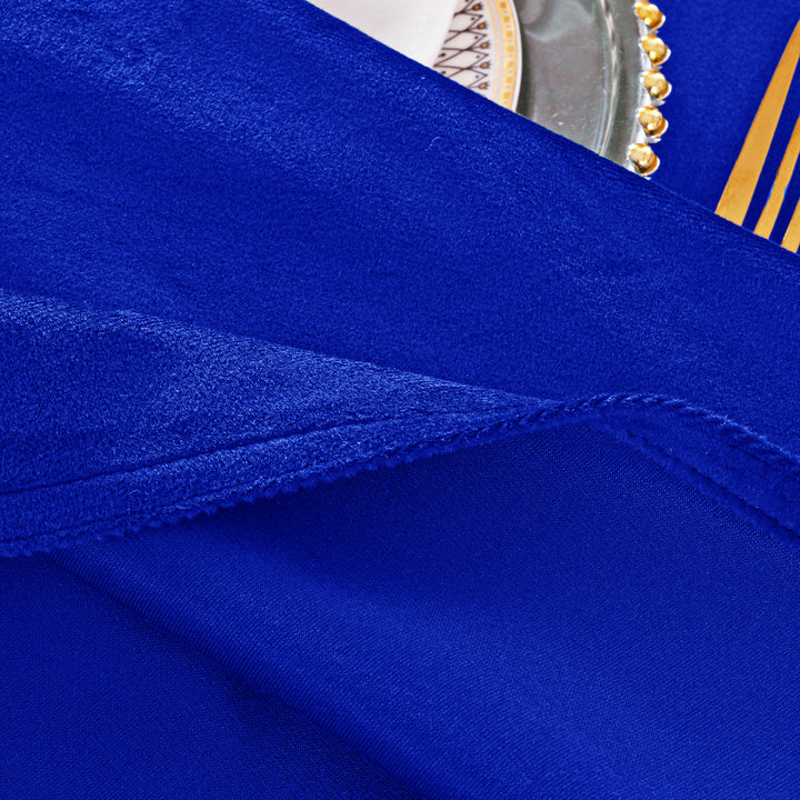 90"x132" Rectangular Seamless Holland Velvet Tablecloth - Royal Blue (1pc)