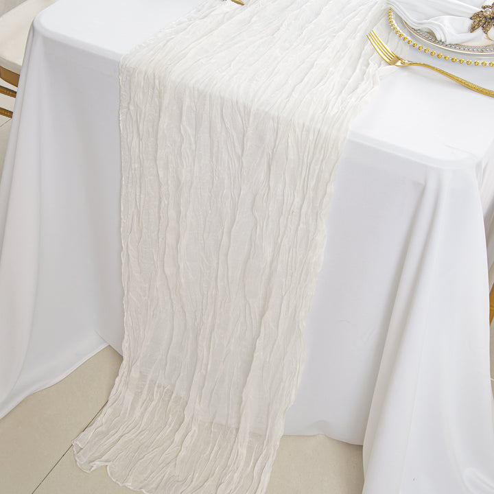 10 ft x 38" Premium Gauze Cheesecloth Table Runner - White (1pc)