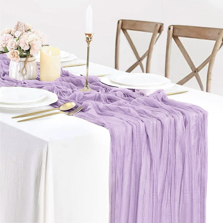 10 ft x 38" Premium Gauze Cheesecloth Table Runner - Lavender (1pc)