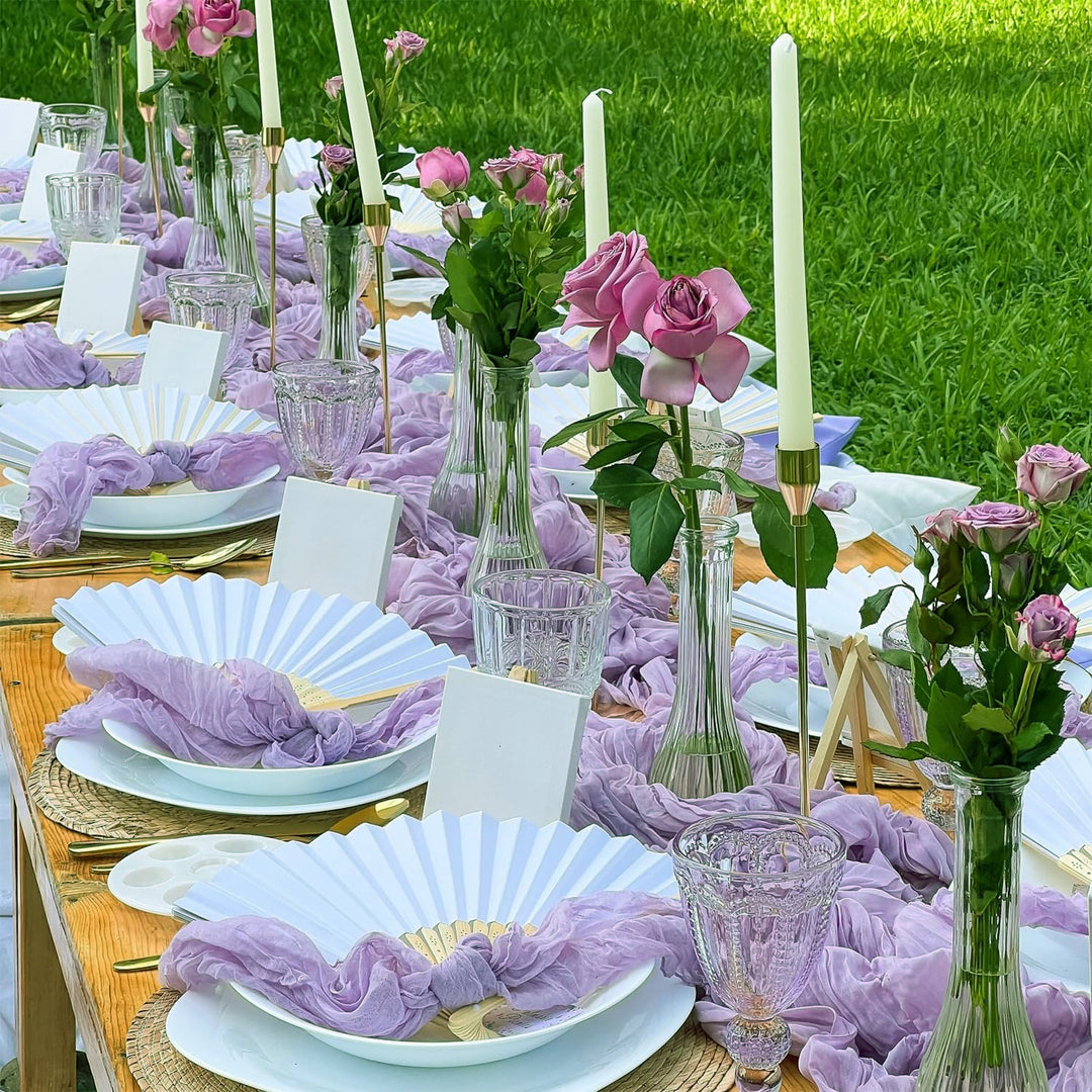 10 ft x 38" Premium Gauze Cheesecloth Table Runner - Lavender (1pc)