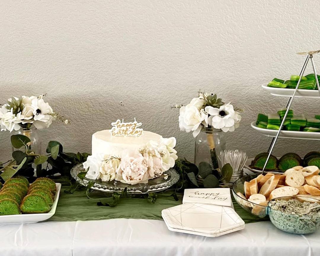 10 ft x 38" Premium Gauze Cheesecloth Table Runner - Moss Green/Olive Green (1pc)