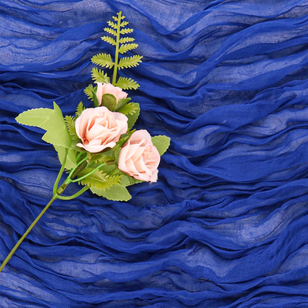 10 ft x 38" Premium Gauze Cheesecloth Table Runner - Royal Blue (1pc)
