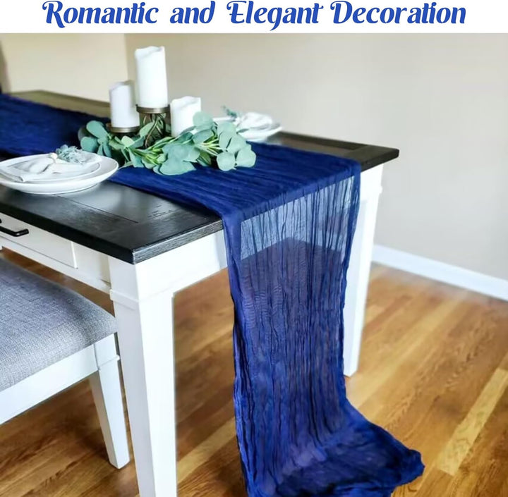 10 ft x 38" Premium Gauze Cheesecloth Table Runner - Royal Blue (1pc)