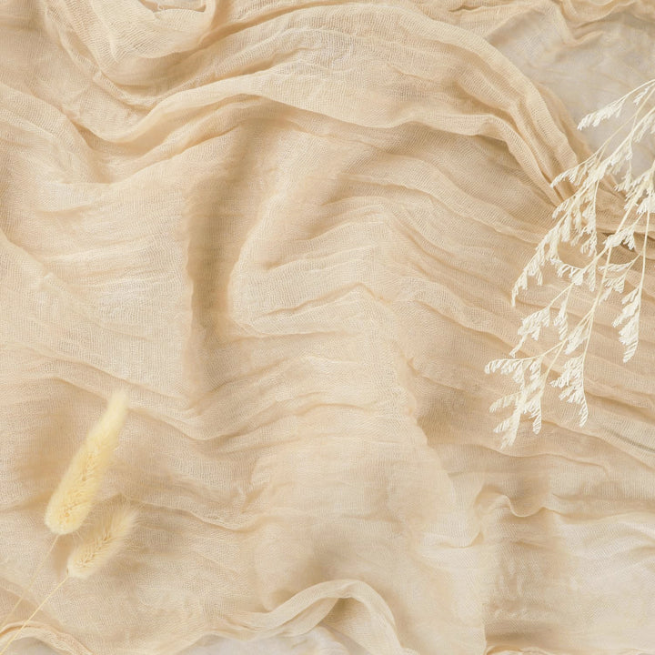 10 ft x 38" Premium Gauze Cheesecloth Table Runner - Champagne (1pc)