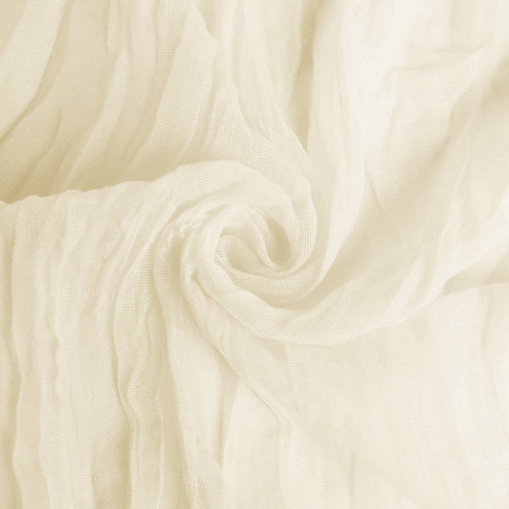 20 ft x 38" Premium Gauze Cheesecloth Wedding Arch Ceiling Drapery - Ivory (1pc)