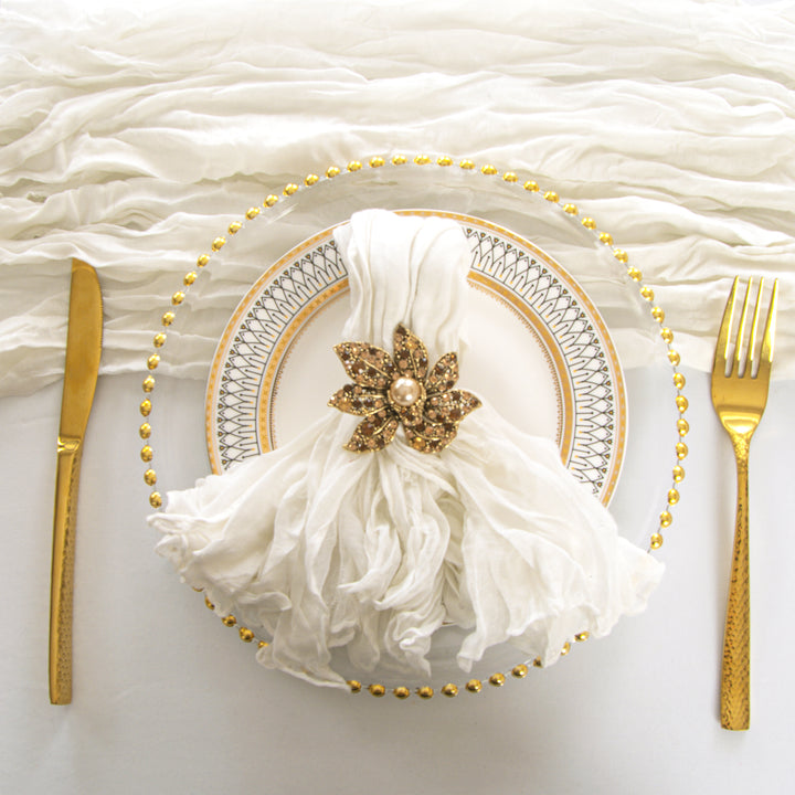 Sample 20"x20" Premium Gauze Cheesecloth Napkins - Ivory (1pc)