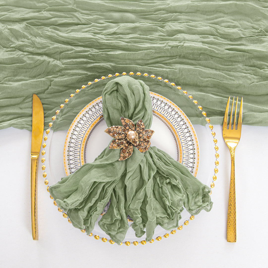Sample 20"x20" Premium Gauze Cheesecloth Napkins - Dusty Sage (1pc)