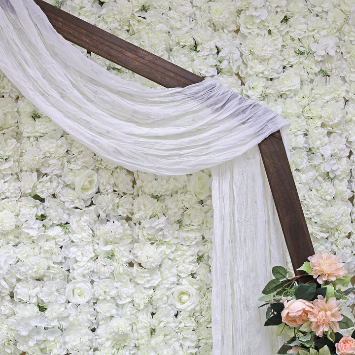 20 ft x 38" Premium Gauze Cheesecloth Wedding Arch Ceiling Drapery - White (1pc)