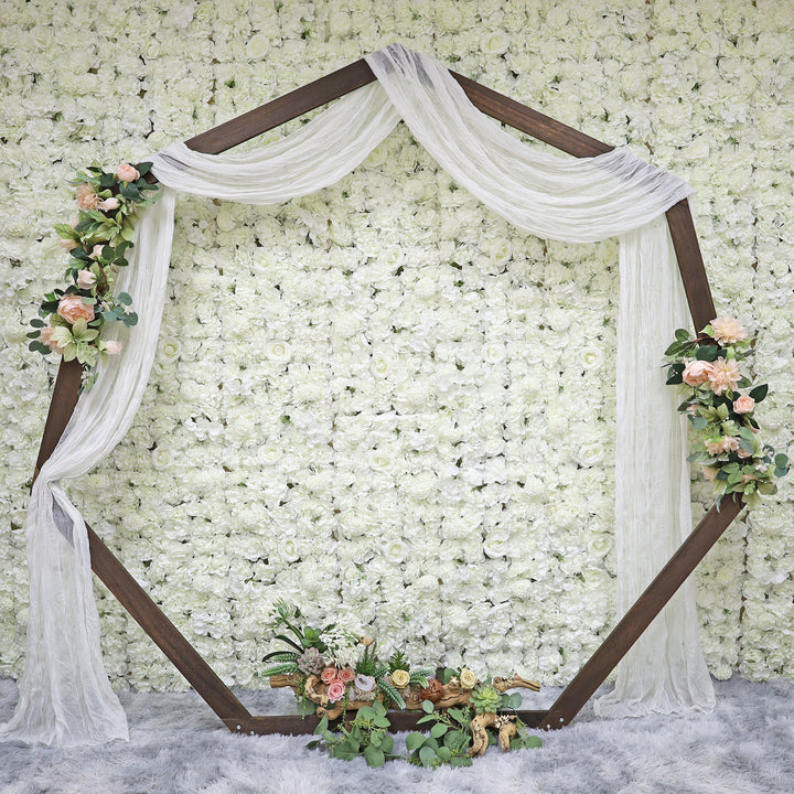 20 ft x 38" Premium Gauze Cheesecloth Wedding Arch Ceiling Drapery - White (1pc)
