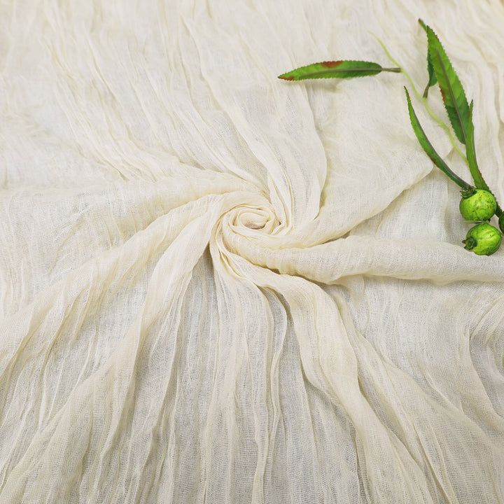 20 ft x 38" Premium Gauze Cheesecloth Wedding Arch Ceiling Drapery - Ivory (1pc)