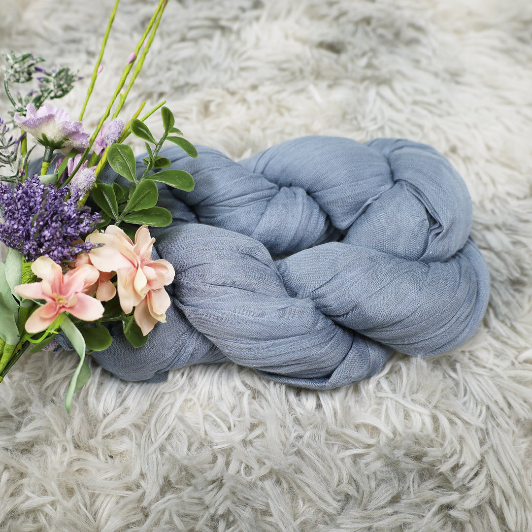 20 ft x 38" Premium Gauze Cheesecloth Wedding Arch Ceiling Drapery - Dusty Blue (1pc)
