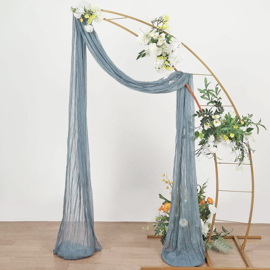 20 ft x 38" Premium Gauze Cheesecloth Wedding Arch Ceiling Drapery - Dusty Blue (1pc)