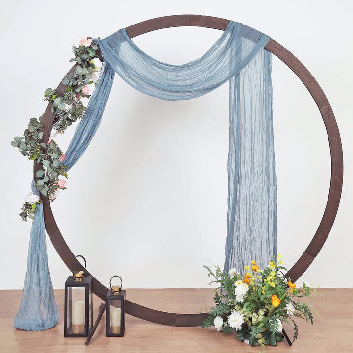 20 ft x 38" Premium Gauze Cheesecloth Wedding Arch Ceiling Drapery - Dusty Blue (1pc)