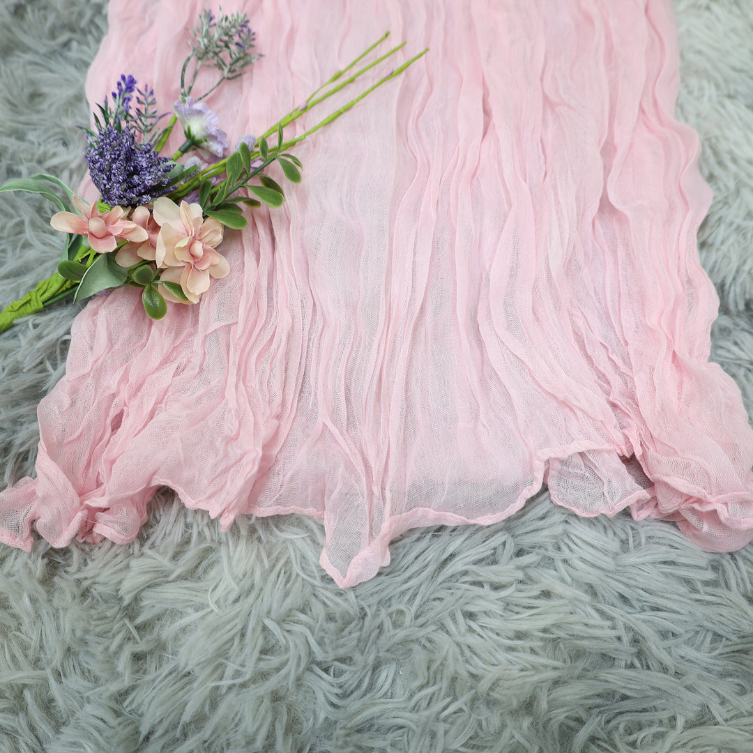20 ft x 38" Premium Gauze Cheesecloth Wedding Arch Ceiling Drapery - Pink (1pc)