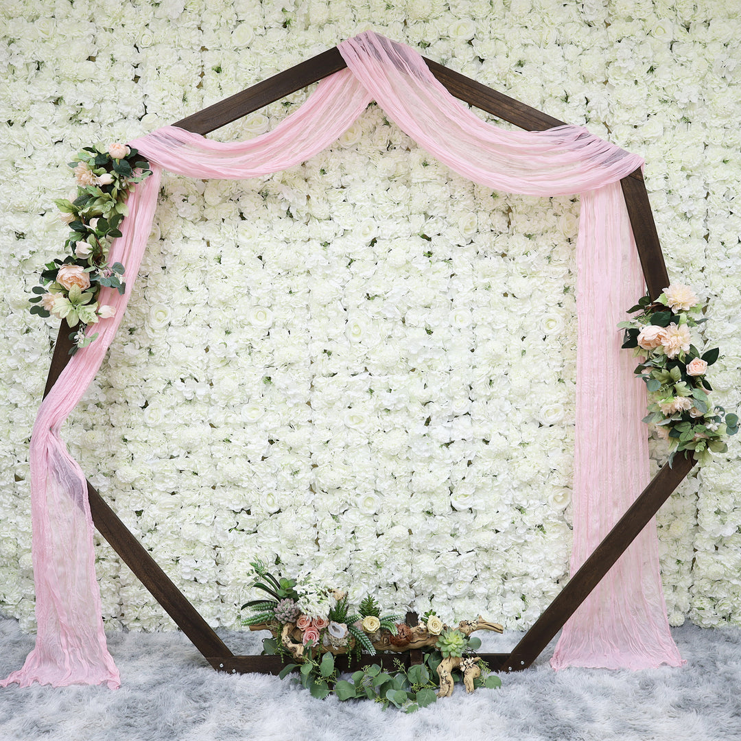 20 ft x 38" Premium Gauze Cheesecloth Wedding Arch Ceiling Drapery - Pink (1pc)