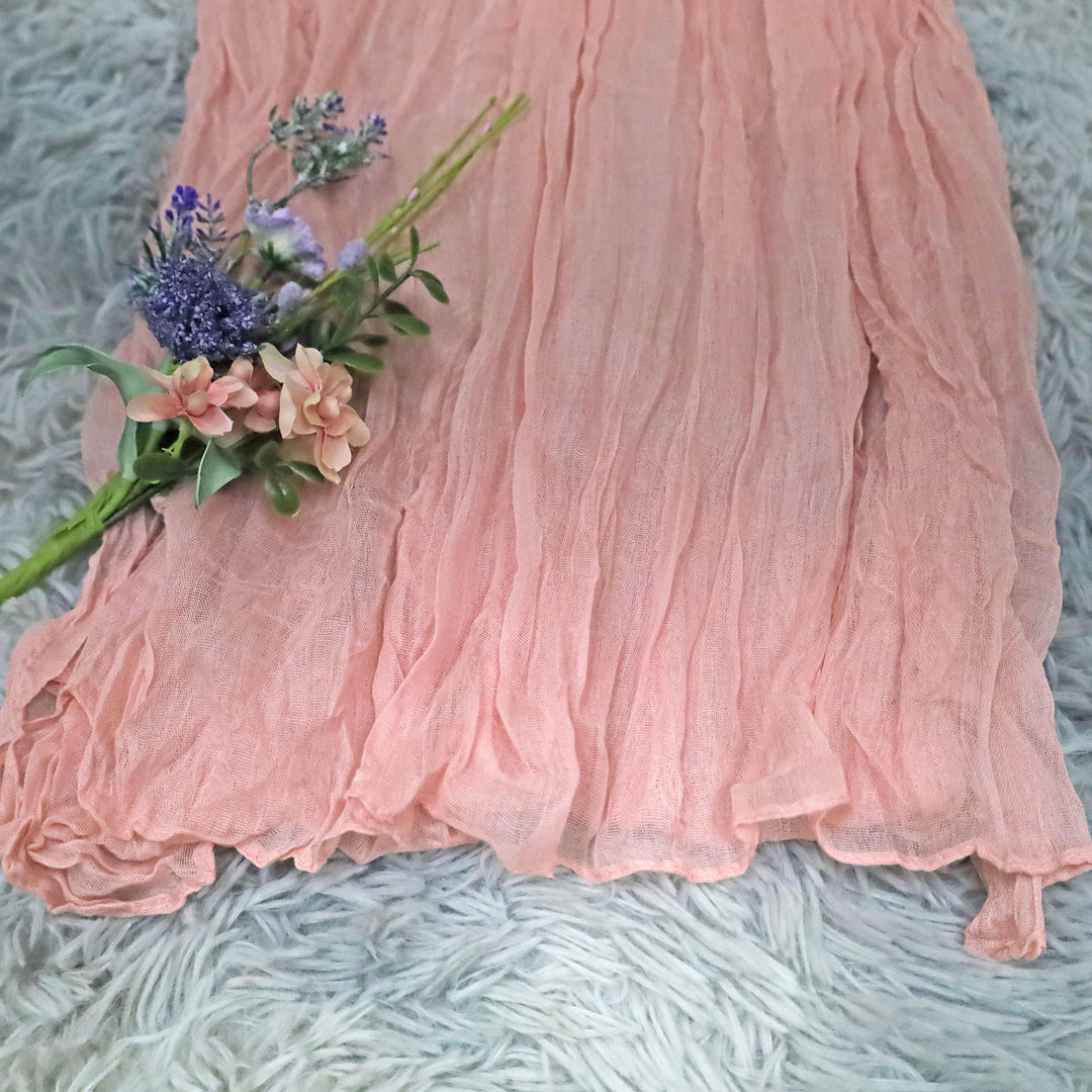 20 ft x 38" Premium Gauze Cheesecloth Wedding Arch Ceiling Drapery - Rose Pink (1pc)