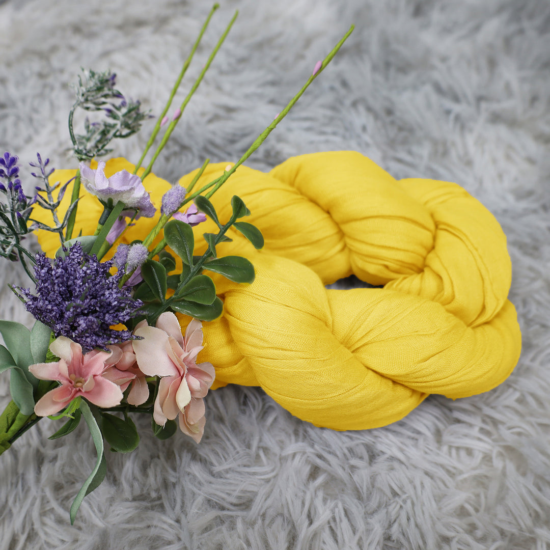 20 ft x 38" Premium Gauze Cheesecloth Wedding Arch Ceiling Drapery - Canary Yellow (1pc)