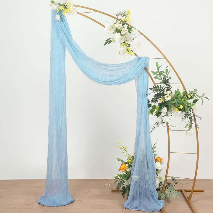 20 ft x 38" Premium Gauze Cheesecloth Wedding Arch Ceiling Drapery - Baby Blue (1pc)