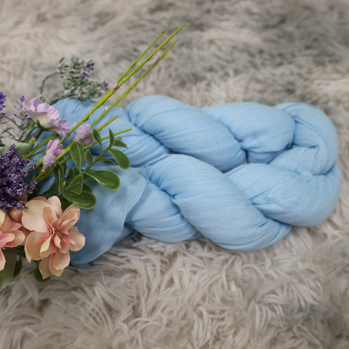 20 ft x 38" Premium Gauze Cheesecloth Wedding Arch Ceiling Drapery - Baby Blue (1pc)
