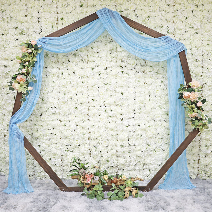 20 ft x 38" Premium Gauze Cheesecloth Wedding Arch Ceiling Drapery - Baby Blue (1pc)
