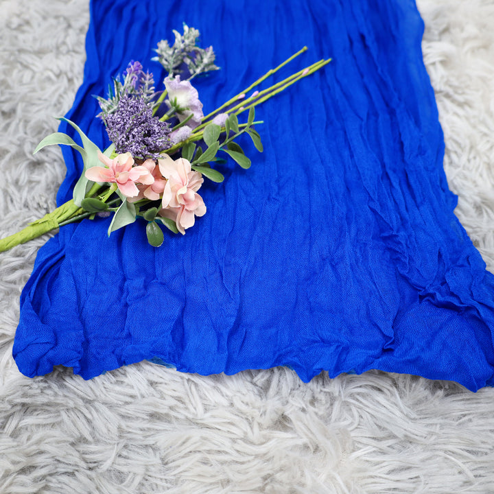 20 ft x 38" Premium Gauze Cheesecloth Wedding Arch Ceiling Drapery - Royal Blue (1pc)