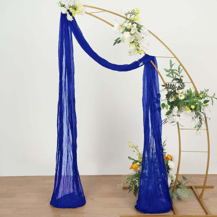 20 ft x 38" Premium Gauze Cheesecloth Wedding Arch Ceiling Drapery - Royal Blue (1pc)