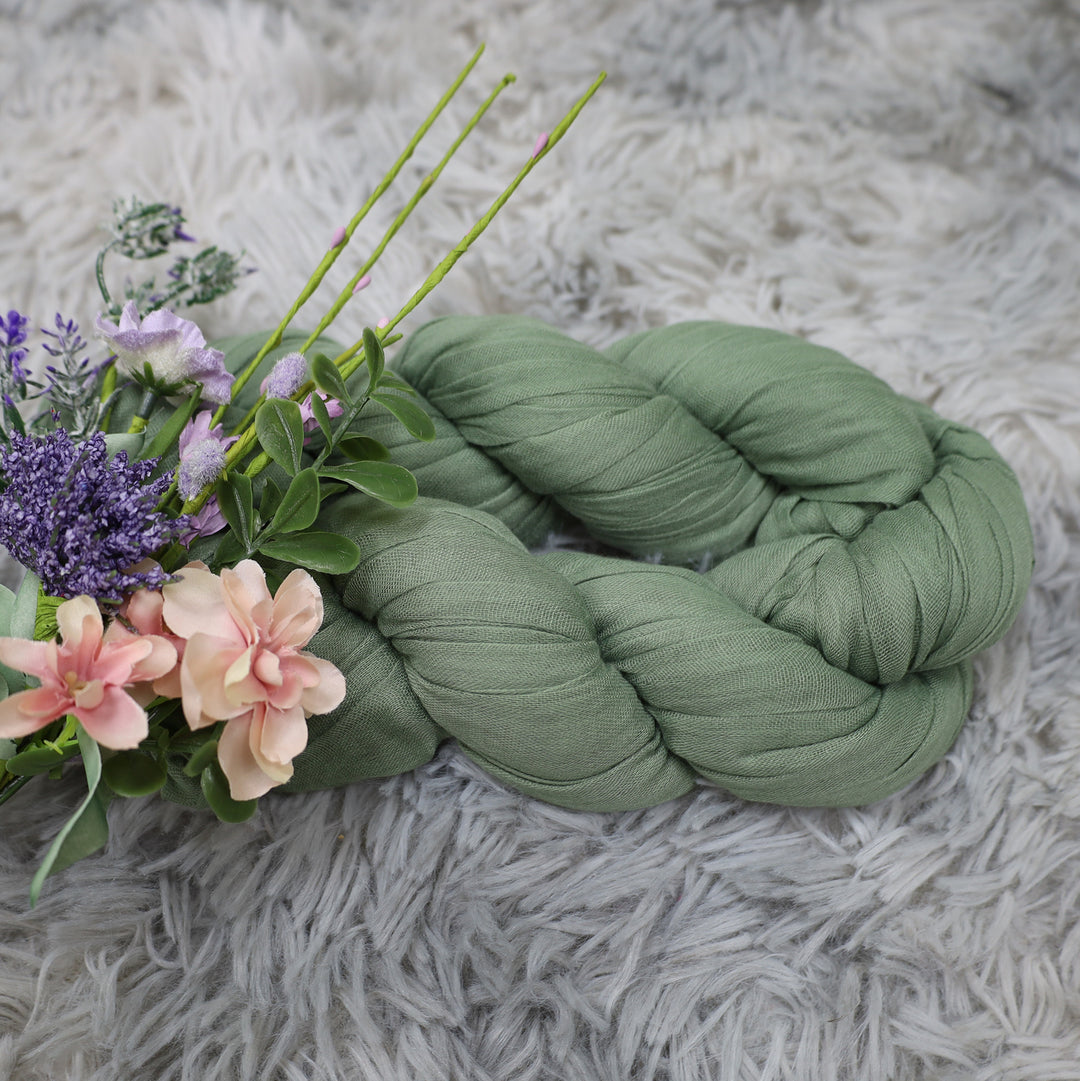 20 ft x 38" Premium Gauze Cheesecloth Wedding Arch Ceiling Drapery - Dusty Sage (1pc)