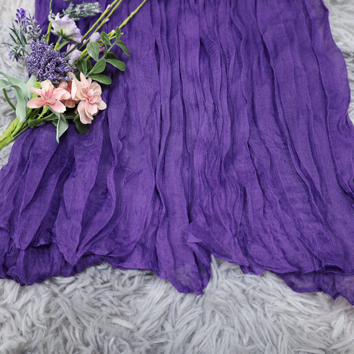 20 ft x 38" Premium Gauze Cheesecloth Wedding Arch Ceiling Drapery - Regency Purple (1pc)