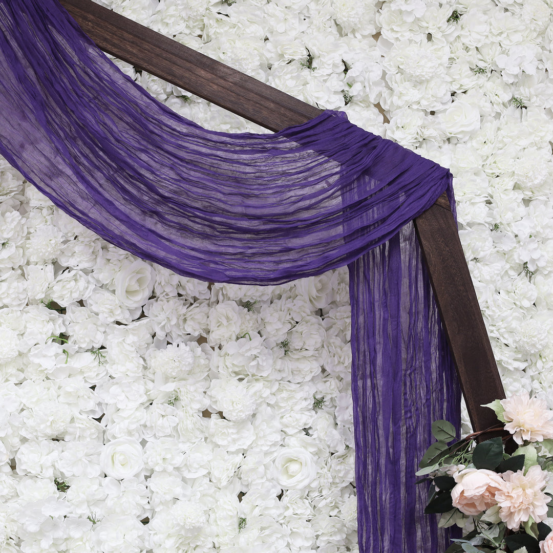 20 ft x 38" Premium Gauze Cheesecloth Wedding Arch Ceiling Drapery - Regency Purple (1pc)