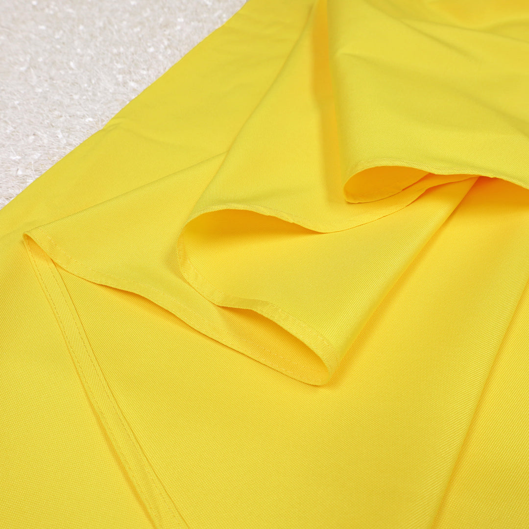 132" Seamless Round Premium Polyester (240 GSM) Tablecloth - Canary Yellow (1pc)