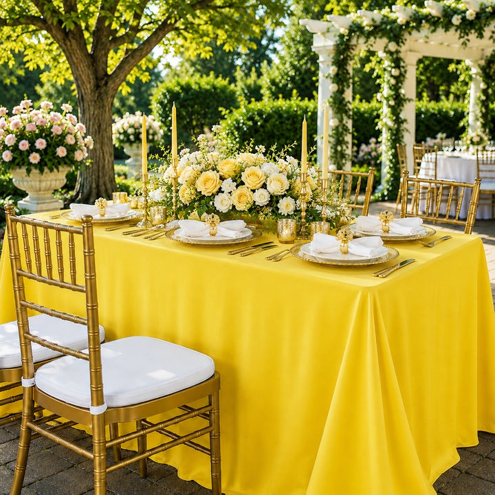 Nappe de plongée rectangulaire sans couture (sans plis) de 60 "x 120" - Jaune canari (1 pièce)